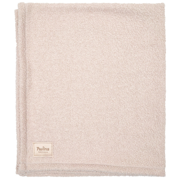 Плед Twins Каракуль, велюр, 95x90 см, бежевий (141124-TDS-02) - Pampik