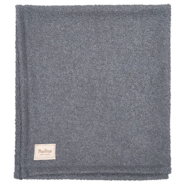 Плед Twins Каракуль, велюр, 95x90 см, сірий (141124-TDS-10) - Pampik