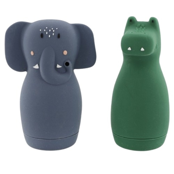 Игрушки для купания Trixie Baby Elephant & Crocodile, силиконовые, 2 шт. (37676) - Pampik