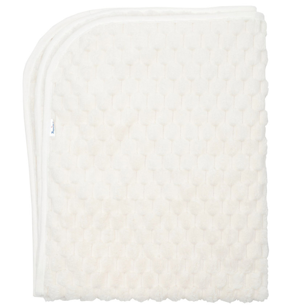 Плед Twins, велюр 3D, 100x80 см, молочний (1425-T3D-202) - Pampik