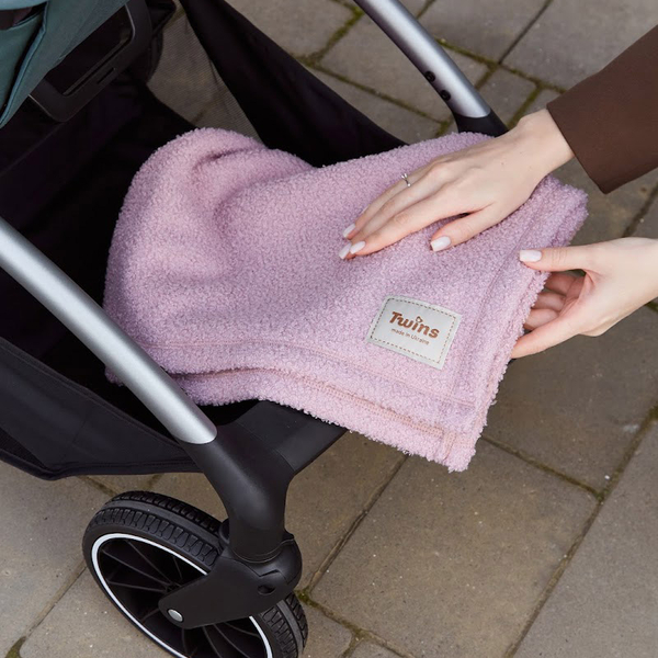 Плед Twins Каракуль, велюр, 95x90 см, пудровый (141124-TDS-24) - Pampik - 6