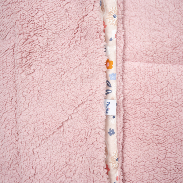 Плед Twins Teddy, 100х80 см, пудровий (1424-TT-24) - Pampik - 3