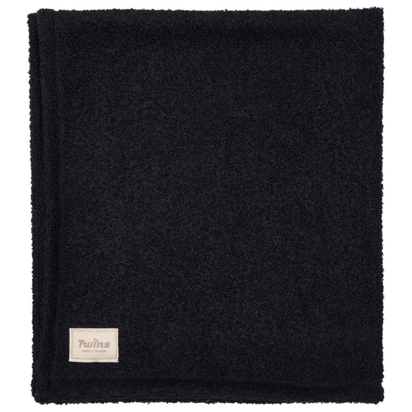 Плед Twins Каракуль, велюр, 95x90 см, чорний (141124-TDS-13) - Pampik
