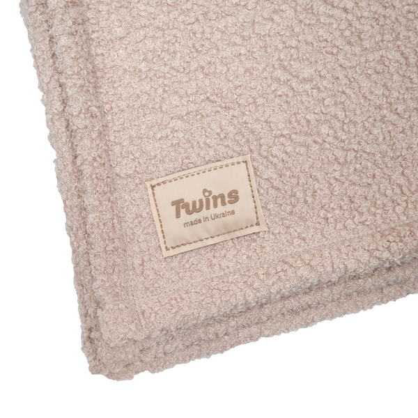 Плед Twins Каракуль, велюр, 95x90 см, бежевий (141124-TDS-02) - Pampik - 3