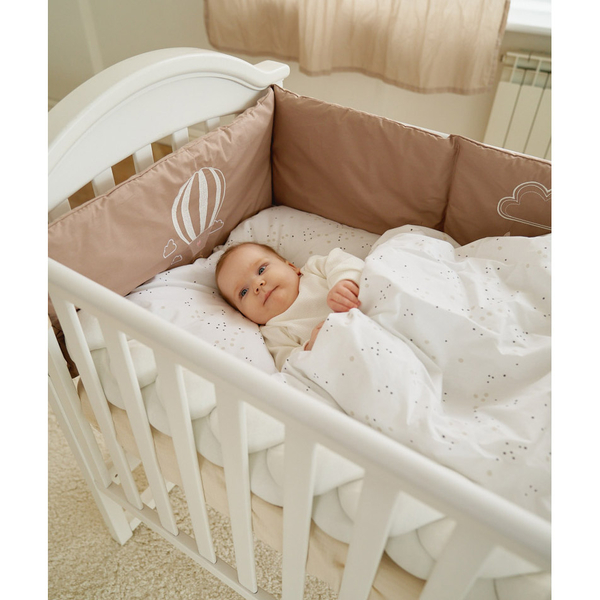 Постельный комплект Twins Fluffy Puffy, 7 элементов, mocca беж темный (4076-TFP-201) - Pampik - 6