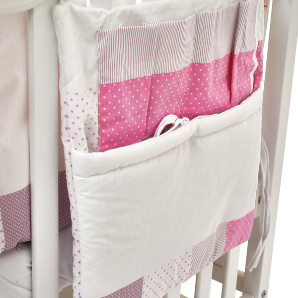 Постільний комплект Twins Dolce Друзі зайчики, 7 ел., рожевий (4060-D7-002) - Pampik - 4