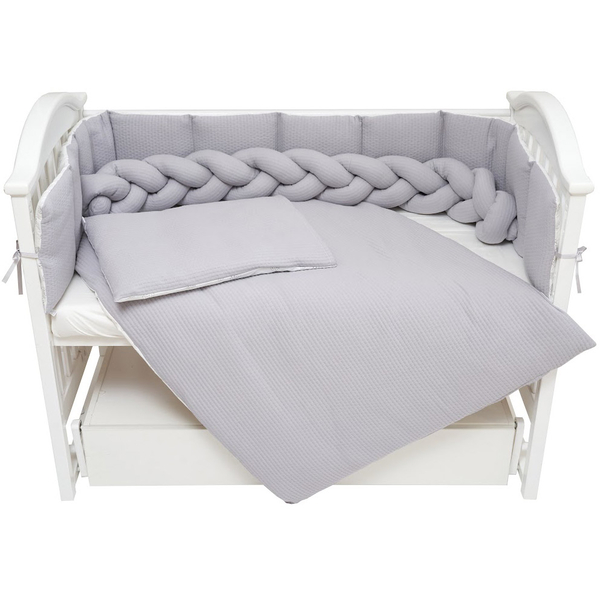 Постельный комплект Twins Cotton, 7 элементов, серый (4077-TC-10) - Pampik