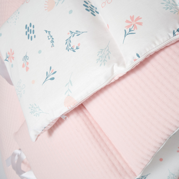 Постельный комплект Twins Cotton, 7 элементов, розовый (4077-TC-08) - Pampik - 5