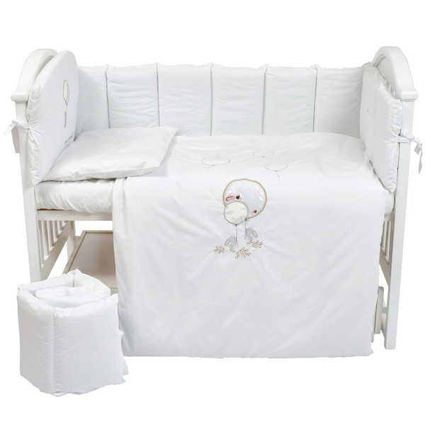 Постільний комплект Babycentre & Twins Welcome to the world, 6 елементів, білий (4012-BTWW-01) - Pampik - 2
