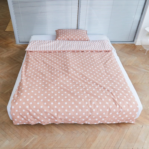 Комплект постільної білизни Twins Star, полуторний, 4 предмети, зигзаг теракотовий (1155-TPS-17) - Pampik - 4