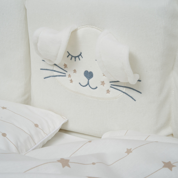 Постільний комплект Twins Кролик, 7 ел., молочний (4075-TК-202) - Pampik - 5