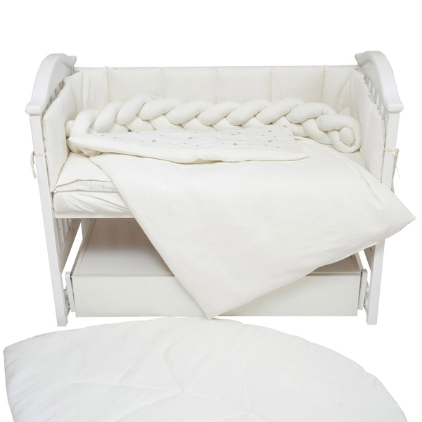 Постільний комплект Twins Cotton, 7 елементів, молочний (4077-TC-202) - Pampik - 3