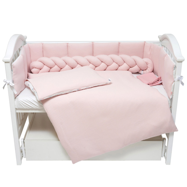 Постельный комплект Twins Cotton, 7 элементов, розовый (4077-TC-08) - Pampik