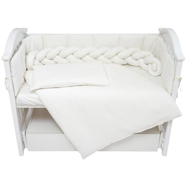 Постільний комплект Twins Cotton, 7 елементів, молочний (4077-TC-202) - Pampik