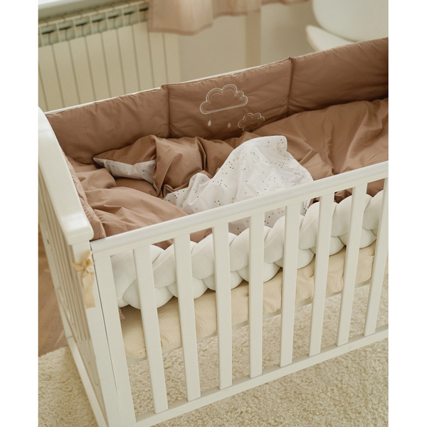 Постельный комплект Twins Fluffy Puffy, 7 элементов, mocca беж темный (4076-TFP-201) - Pampik - 2