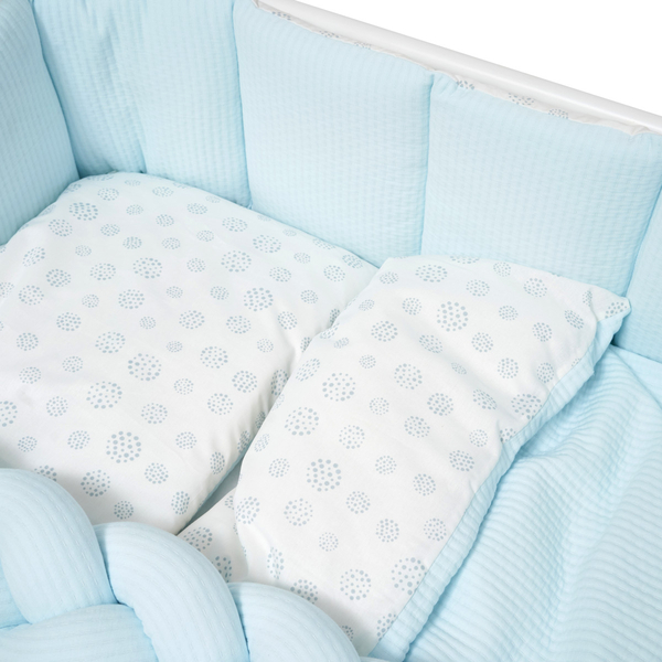 Постільний комплект Twins Cotton, 7 елементів, блакитний (4077-TC-04) - Pampik - 3