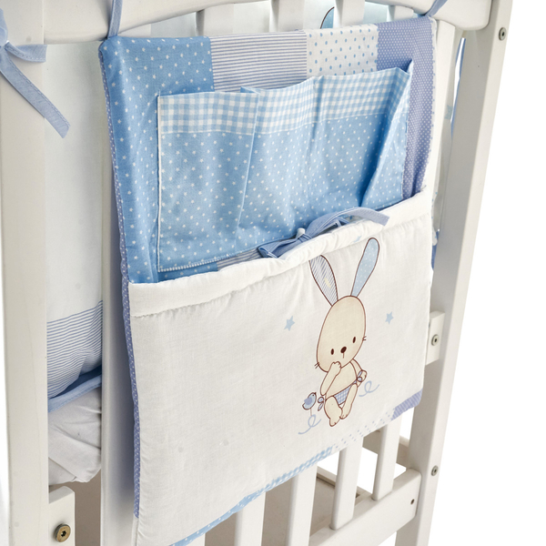 Постільний комплект Twins Dolce Друзі зайчики, 7 ел., блакитний (4060-D7-003) - Pampik - 4