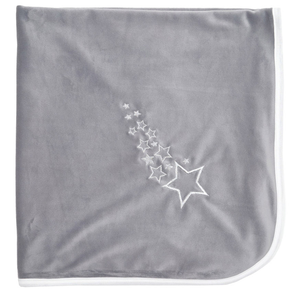 Плед Twins, велюр Double soft, 90x90 см, сірий (1411-TDS-10) - Pampik