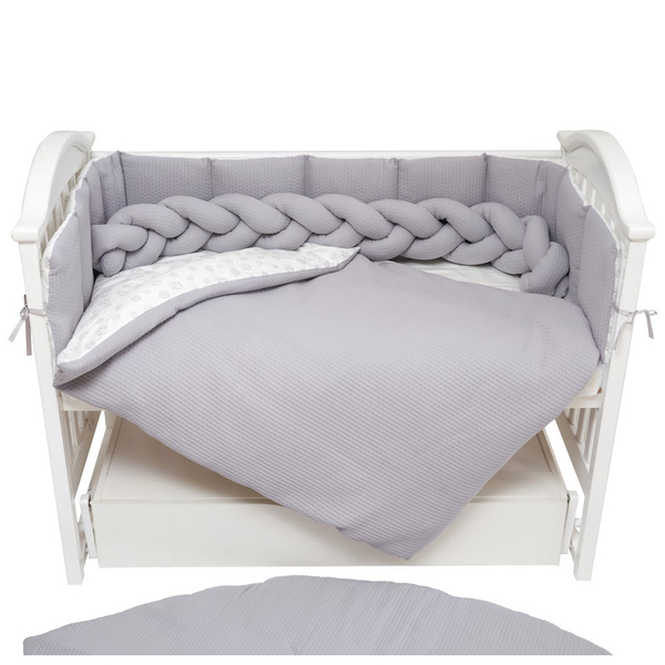 Постельный комплект Twins Cotton, 7 элементов, серый (4077-TC-10) - Pampik - 4