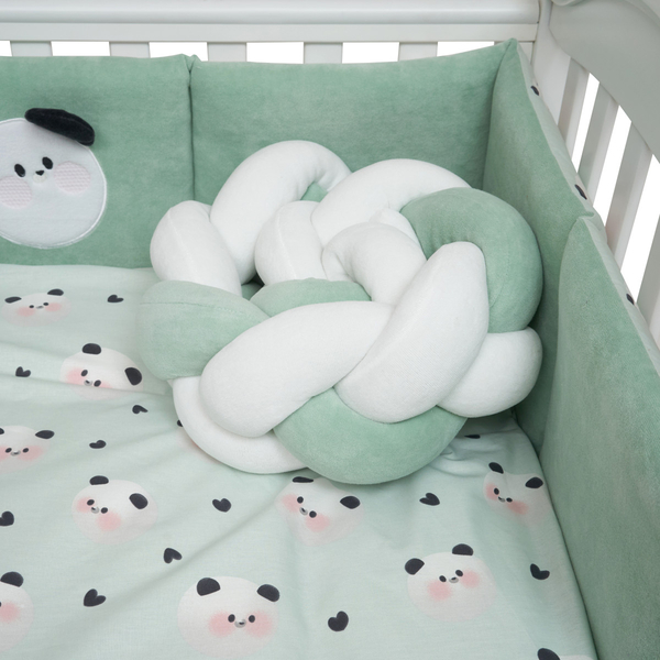 Постільний комплект Twins Panda, 7 елементів, ментоловий (4075-TP-14) - Pampik - 4