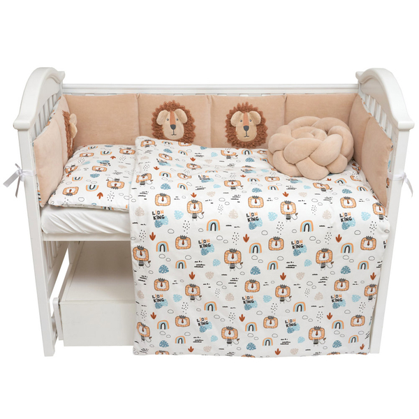 Постільний комплект Twins Leo, 7 елементів, бежевий (4079-TL-02) - Pampik