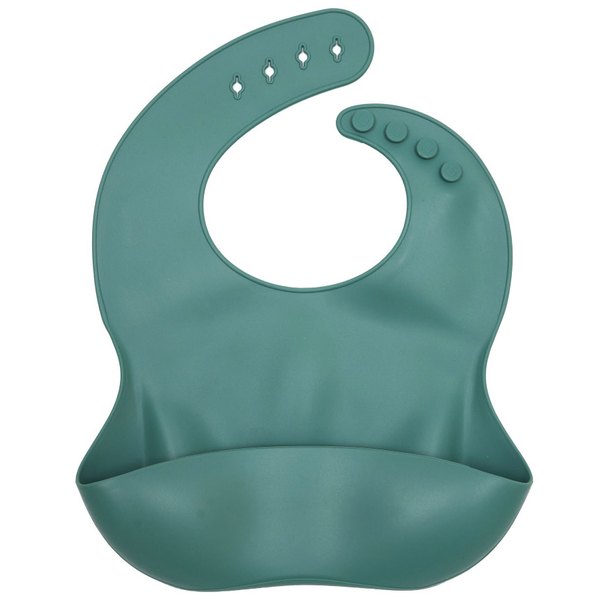 Слюнявчик Twins силиконовый, зеленый (SST-03-06) - Pampik