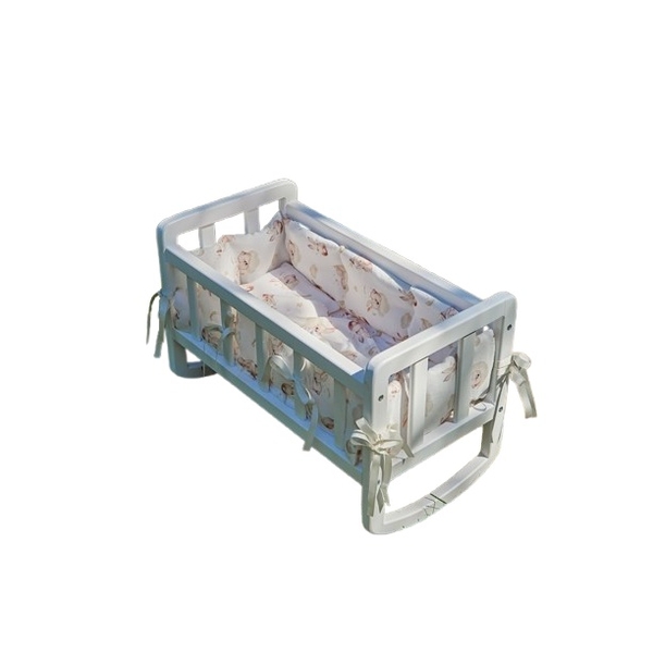 Ліжечко для ляльки Goydalka, білий (12С29-1) - Pampik