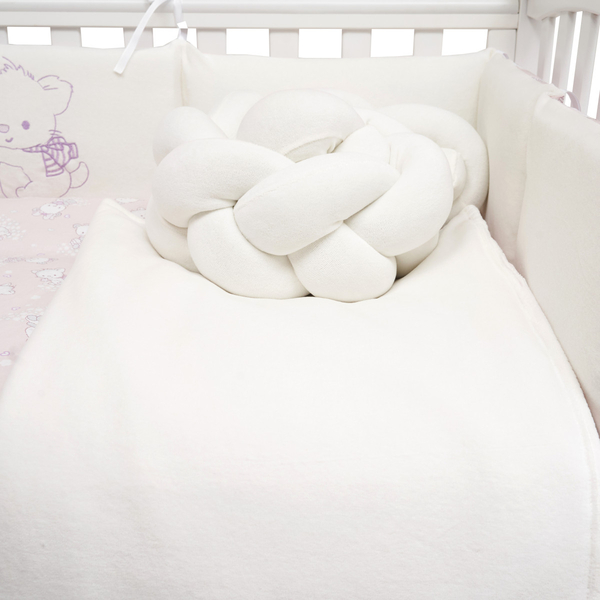 Постільний комплект Twins Be Happy з пледом, 8 елементів, рожевий (4078-TBH-08) - Pampik - 4