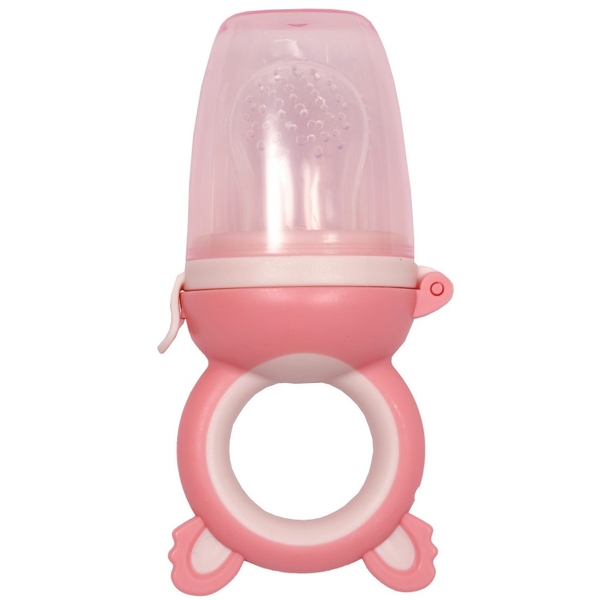 Ніблер силіконовий Twins з вушками, рожевий (NV-03-02) - Pampik