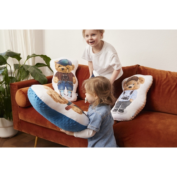 Подушка Ceba Baby Cuddie Fluffy Puffy Bart, хлопчик, 50х24 см (W-852-132-686) - Pampik - 6