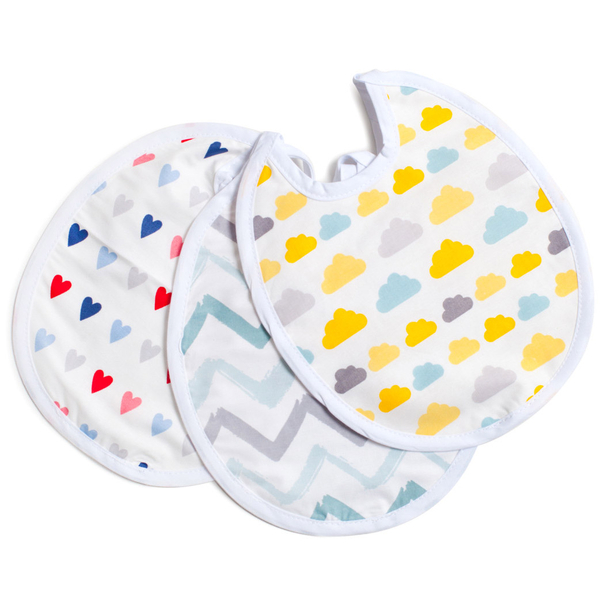 Слинявчик Twins водонепроникний, бавовна, 2 шт, neutral мультиколір (W-1610-ST-20) - Pampik