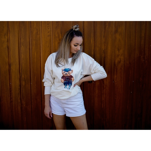 Світшот Ceba Baby Fluffy Puffy Teddy Bears Stu, р.S-M, білий (W-853-132-683) - Pampik - 3