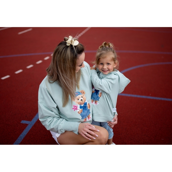 Світшот Ceba Baby Fluffy Puffy Teddy Bears Lizzy, р.S-M, м'ятний (W-853-132-685) - Pampik - 3