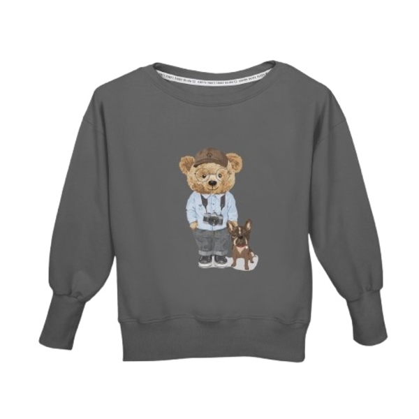 Світшот Ceba Baby Fluffy Puffy Teddy Bears Steve, р.S-M, графітовий (W-853-132-687) - Pampik