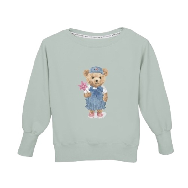 Світшот Ceba Baby Fluffy Puffy Teddy Bears Lizzy, р.S-M, м'ятний (W-853-132-685) - Pampik