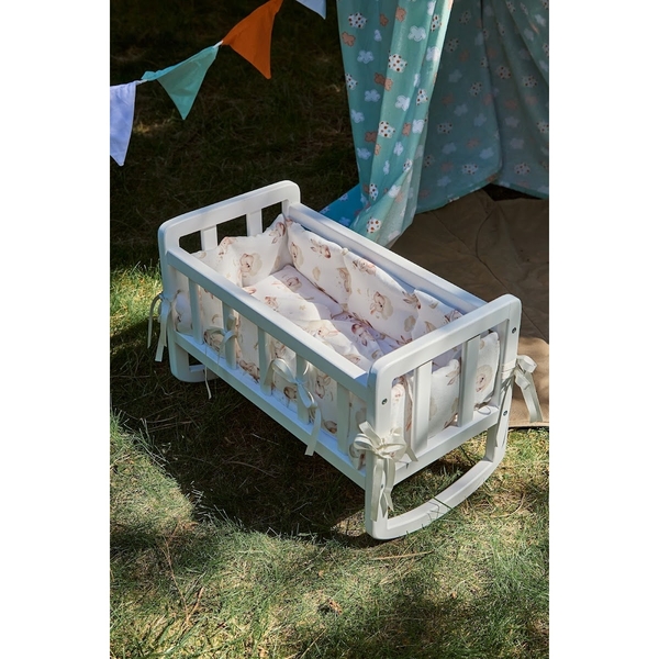 Ліжечко для ляльки Goydalka, білий (12С29-1) - Pampik - 4