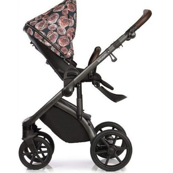 Универсальная коляска 2в1 Roan Bloom Vintage flowers, черный (9023-RB-25) - Pampik - 2