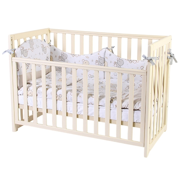 Кровать Верес ЛД13 с маятником, съемная спица, слоновая кость (13.1.1.20.04) - Pampik