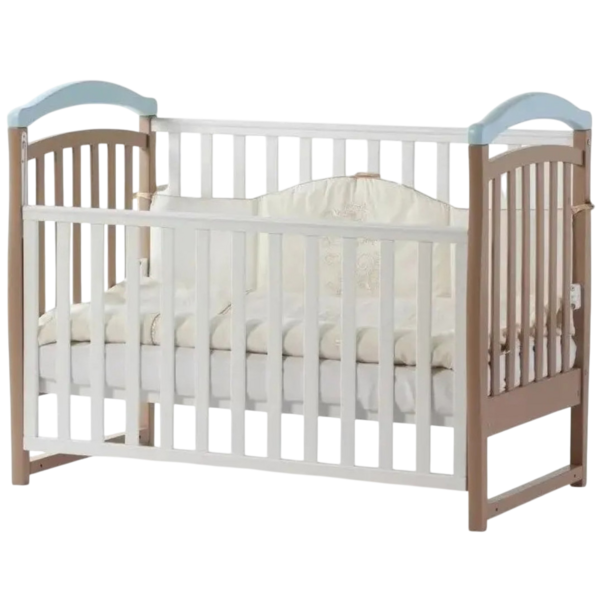 Кровать Верес ЛД6 без колес, с ящиком, капучино/розовый (06.1.1.1.12) - Pampik