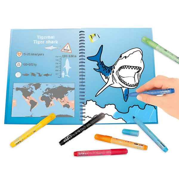 Книга-розмальовка Depesche Акула, з фломастерами (47300/33926) - Pampik - 2