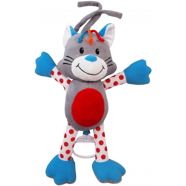 Плюшева музична підвіска Baby Mix Котик (19575) - Pampik