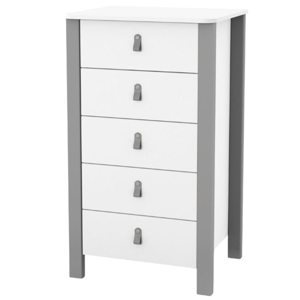 Комод Верес Монако високий 600, білий з сірим (34.1.351.2.32) - Pampik