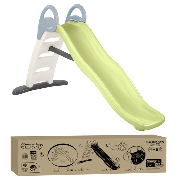 Гірка з водним ефектом Smoby Life Весела хвиля, довжина 200 см, зелений (7600820405) - Pampik