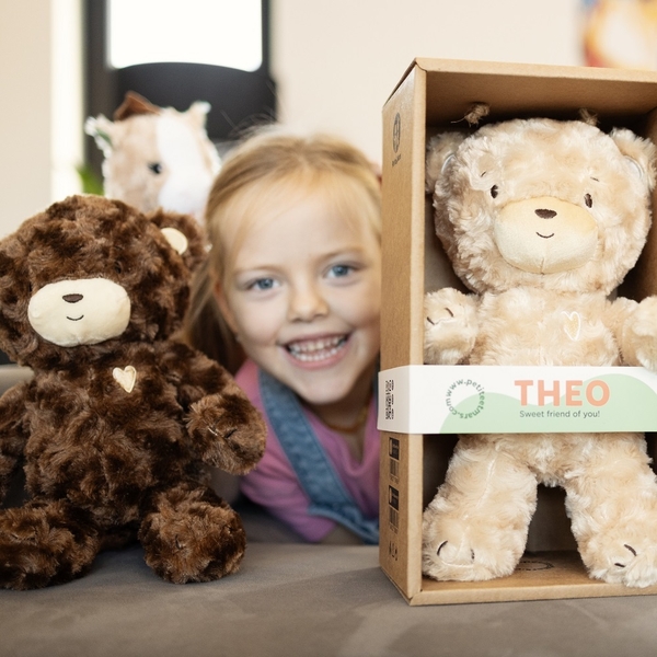 М'яка іграшка Petite&Mars Ведмедик Matt, 34 см, коричневий (631756) - Pampik - 6