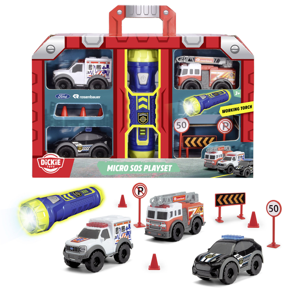 Ігровий набір у кейсі Dickie Toys SOS Швидке реагування Мікро (3714024) - Pampik
