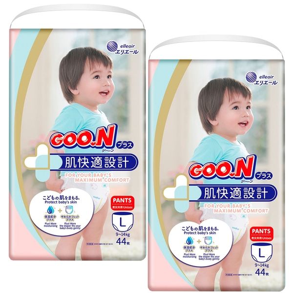 Уцінка. Набір підгузків-трусиків Goo.N Plus L (9-14 кг), 88 шт. - Pampik