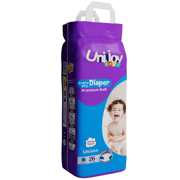 Підгузки на липучках Unijoy Soft 5 (14-17 кг), 26 шт. - Pampik - 2