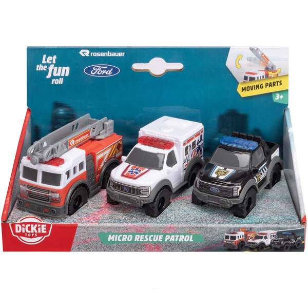 Игровой набор Dickie Toys Быстрое реагирование Микро, 9 см, 3 шт. (3712031) - Pampik - 2