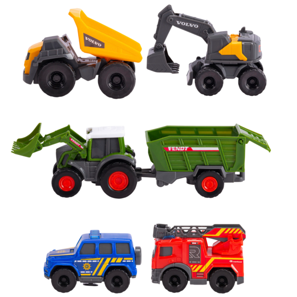 Игровой набор Dickie Toys Микро-транспорт, 5 авто, 9 см (3742016) - Pampik