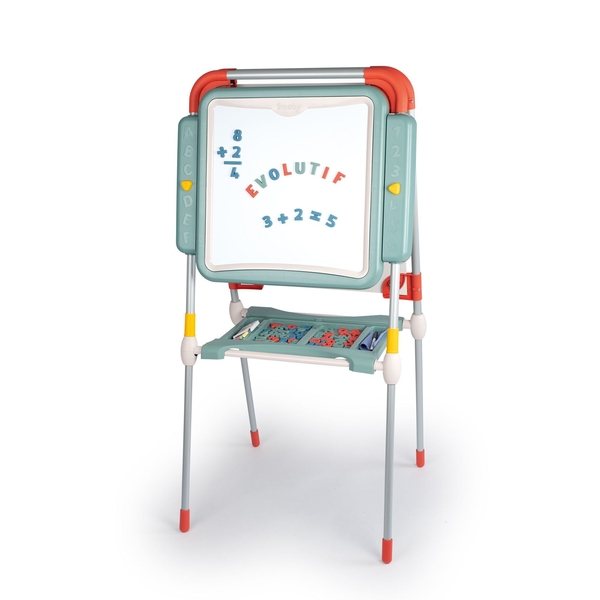 Двосторонній мольберт Smoby Літери та цифри, 67х61х130 см, з аксесуарами, м'ятний (410207) - Pampik - 2